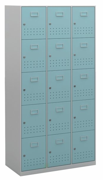 Cleanroom locker cabinet for garments and staff storage