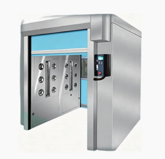Cargo air shower for material entry