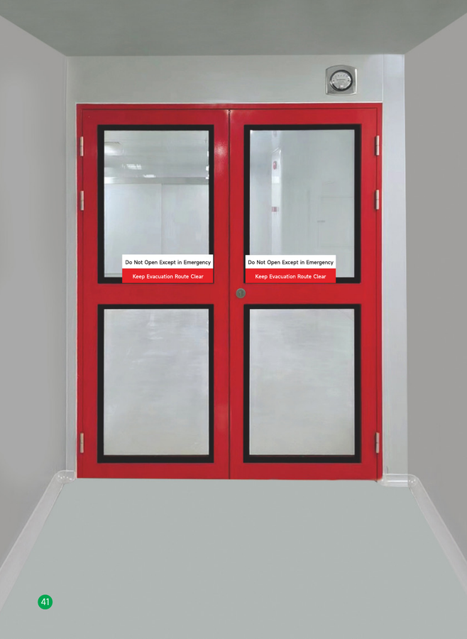 Cleanroom safety door