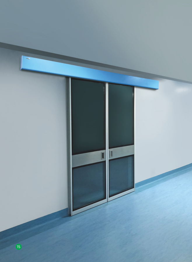 ICU glass automatic sliding door