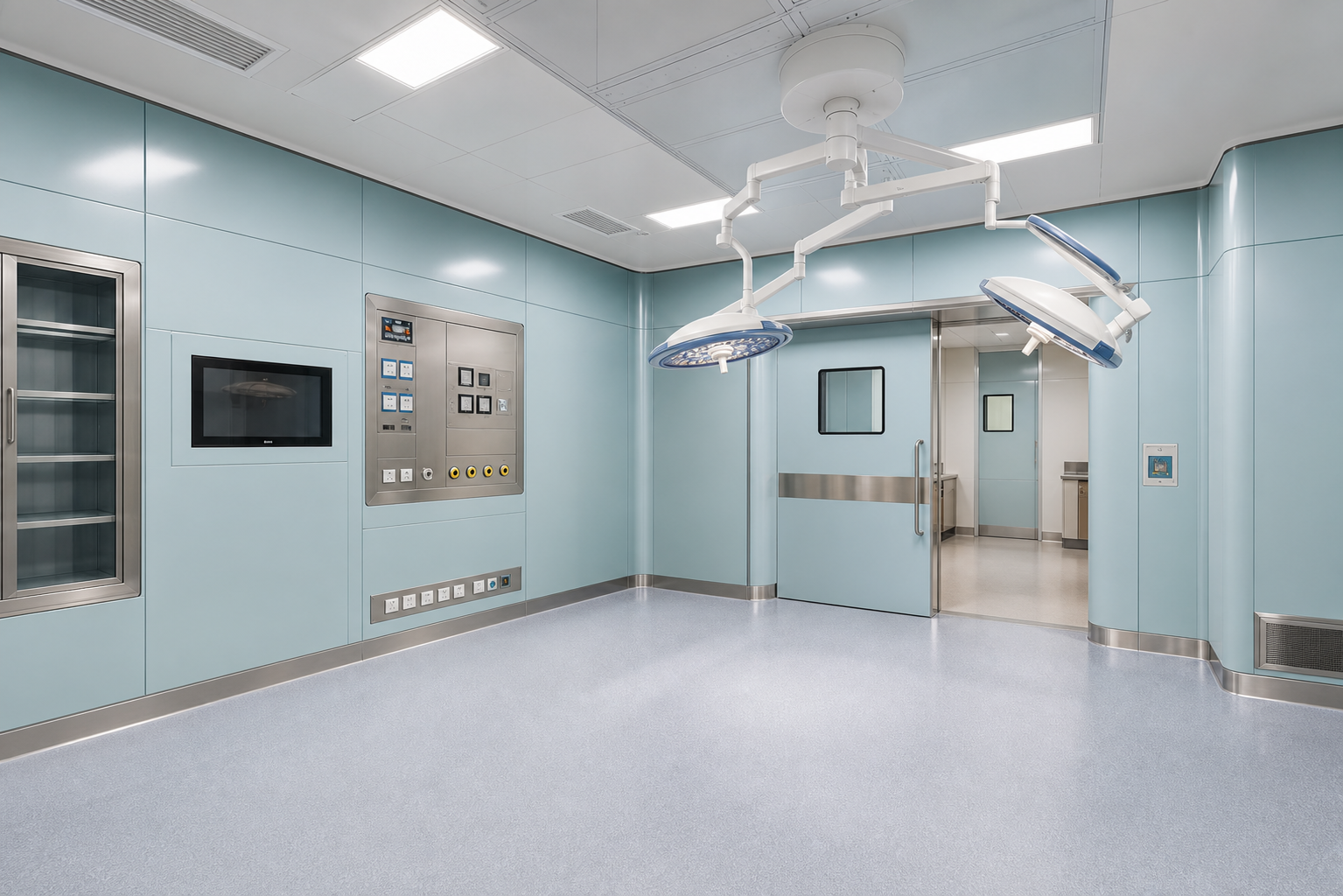 Custom modular operating room wall system