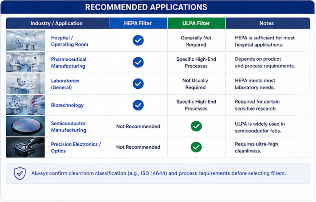 recommended applications