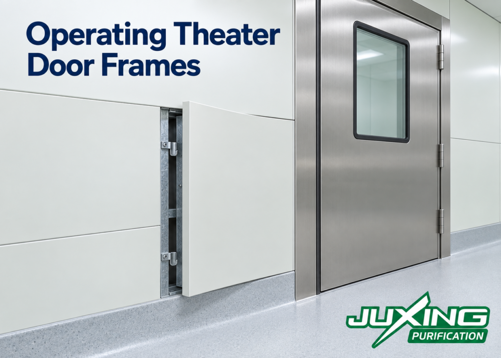 Operating Theater Door Frames and Removable Wall Panels: Interface Design Guide Operating theater door frames connected to removable modular wall panels