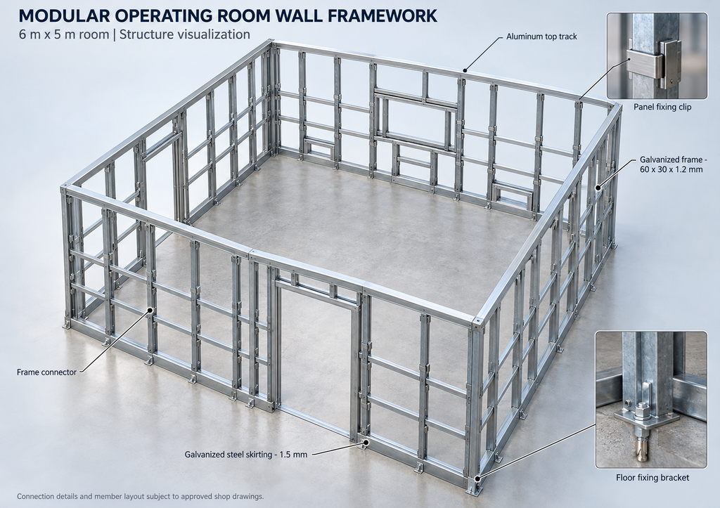 wall framework structure visualisation
