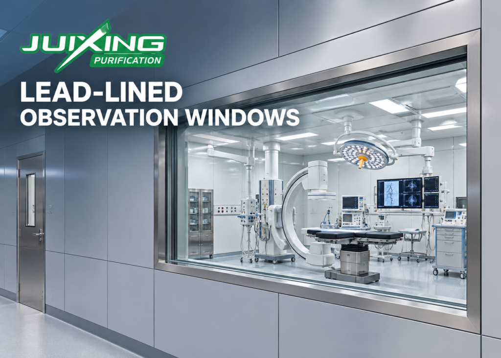 Lead-Lined Observation Windows for Operating Theaters: Glass, Frames and Shielding Continuity Lead-lined observation windows integrated into modular operating theater walls